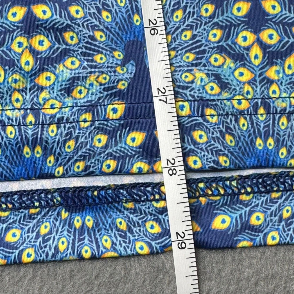 Chubbies Polo Shirt Medium Blue Peacock Feather Print SS24CA1005H Short Sleeve - Picture 3 of 9